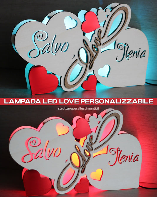LAMPADA LED LOVE PERSONALIZZABILE